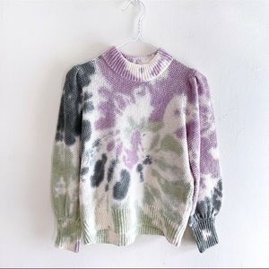 Madewell Tie-Dye Puff-Sleeve Sweater
